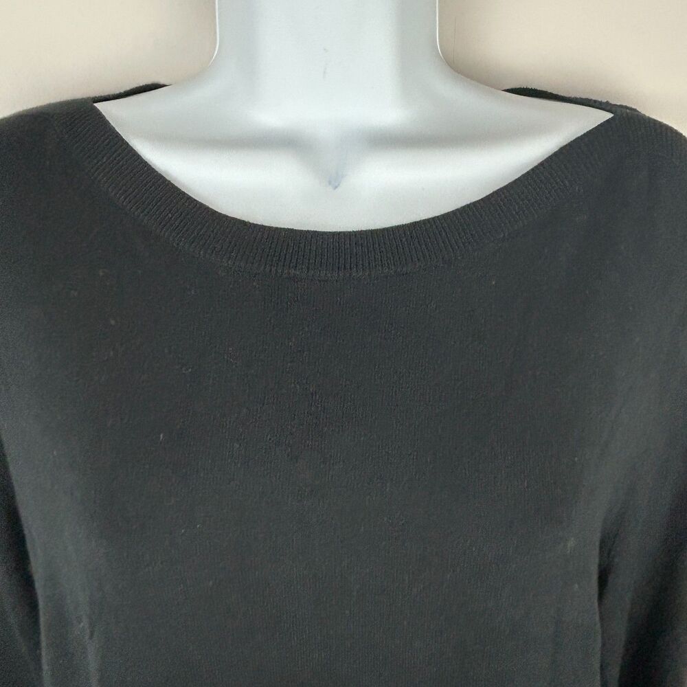 41 Hawthorn Black Boat Neck Ruffle Sleeve Sweater Size XL NWT - Picture 4 of 12
